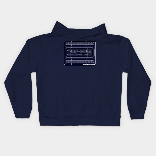 English Bay Barge Model Kit Kids Hoodie by Koyaanisqatsian